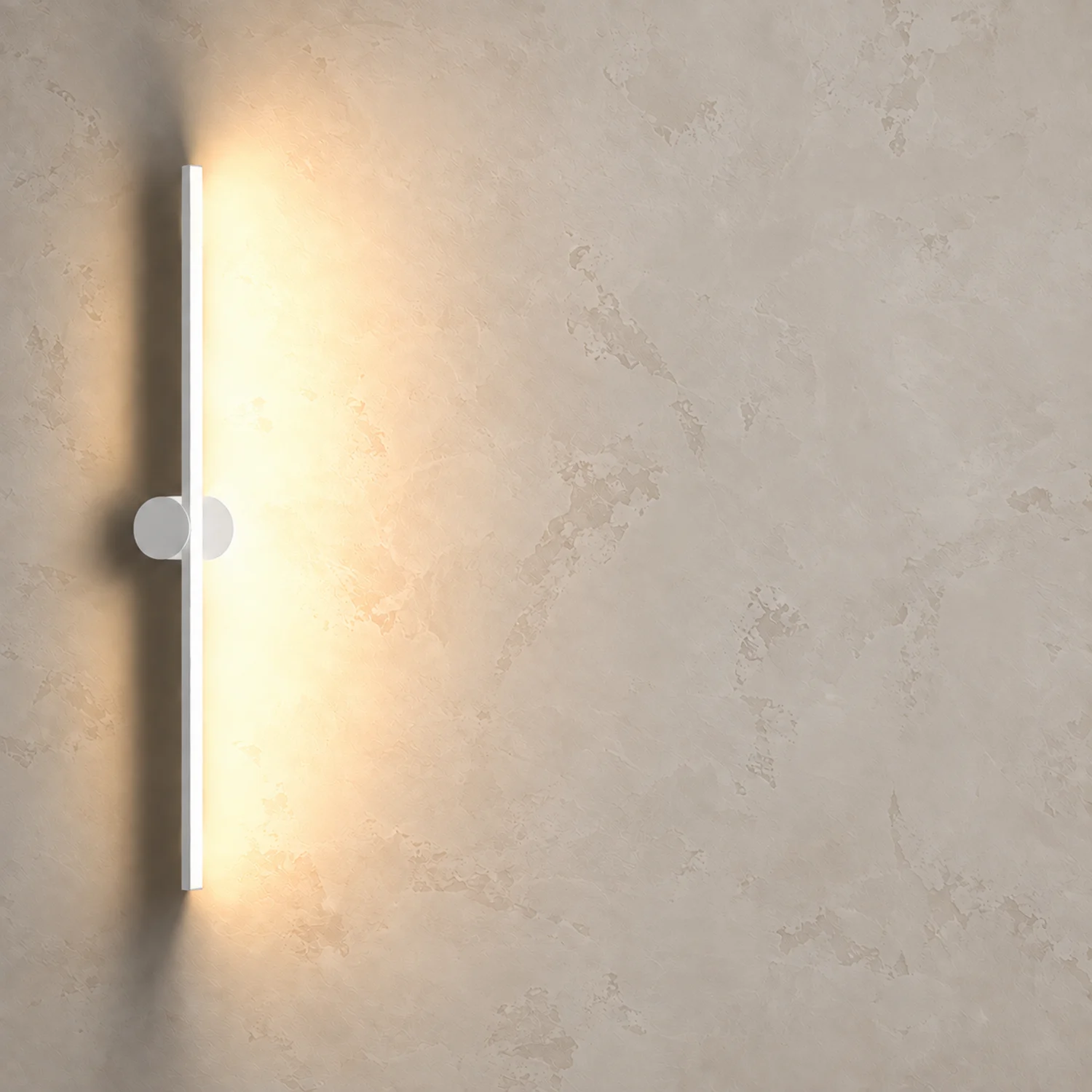 Weiße LED-Wandleuchte Line No.2 80 cm mit gerichteter Wandbeleuchtung in Neutralweiß 4000K
