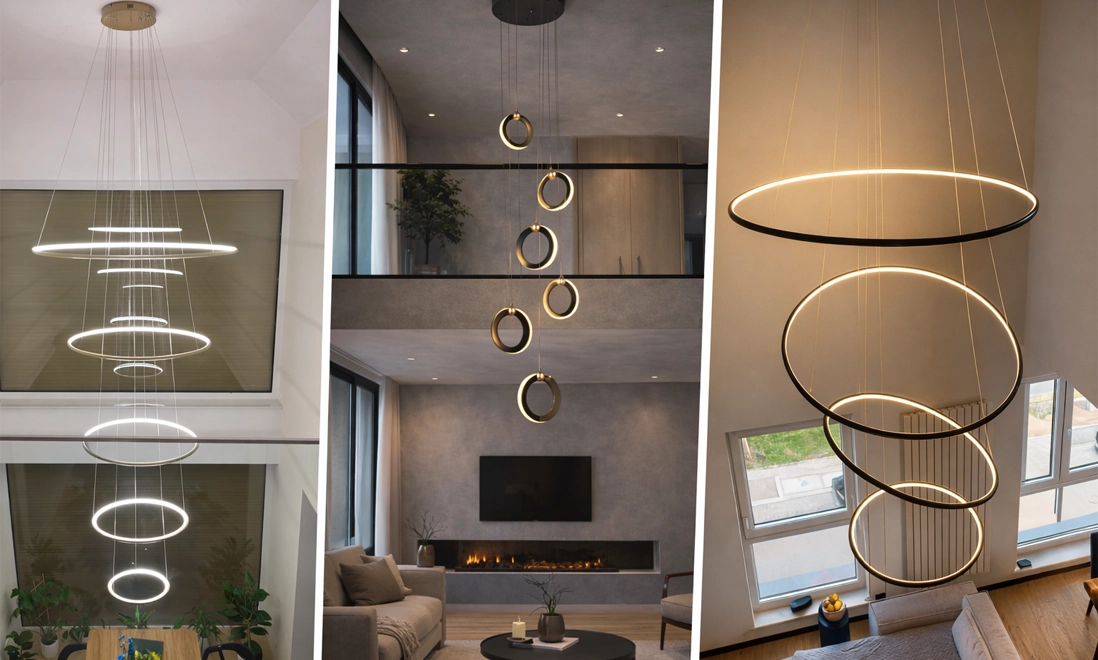 Lange Pendelleuchten für Galerien – wie man die Abhängung wählt und hohe Räume beleuchtet, ohne den Effekt einer „Lampe unter der Decke“