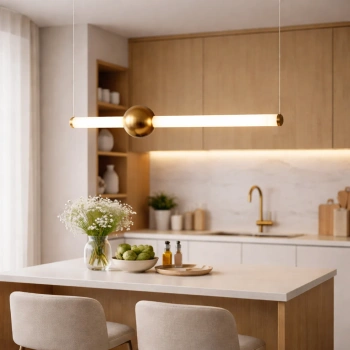 Moderne LED-Pendelleuchte Led Solis B2 Gold 3000K