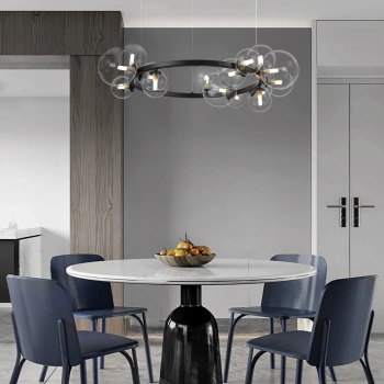 Moderne Glas Orbit Lampe mit Glaskugeln