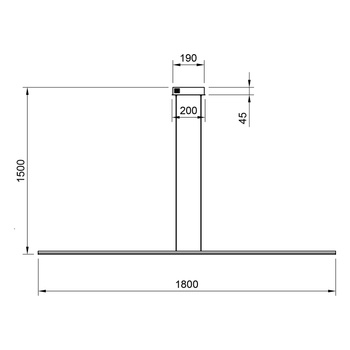 Lampa wisząca Led LINE 180 cm 3k biała baza