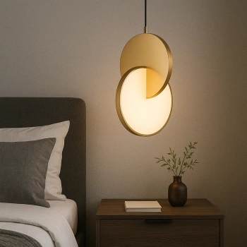 Led-Pendelleuchte Eclipse gold modern für elegante Innenräume