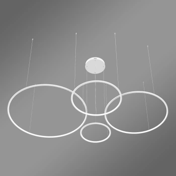 Moderne LED-Pendelleuchte Orbit S No.4 100 cm Weiß 4000K mit Fernbedienung LEDesign