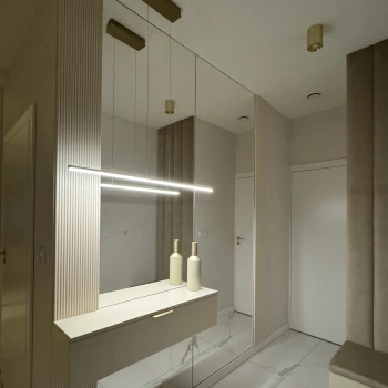 Moderne LED-Pendelleuchte LINE 100 cm Gold 3000K mit Fernbedienung LEDesign