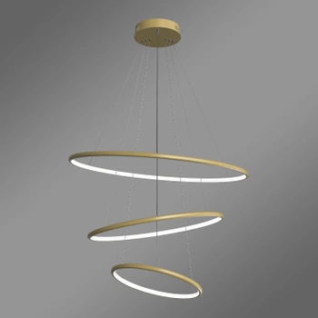 Moderne LED-Pendelleuchte Orbit No.3 80 cm Gold 3000K mit Fernbedienung LEDesign
