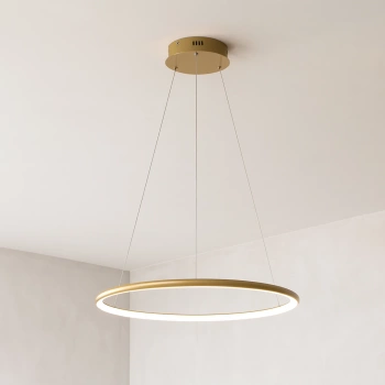 Moderne LED-Hängeleuchte Orbit No.1 60 cm Gold 4000K dimmbar LEDesign
