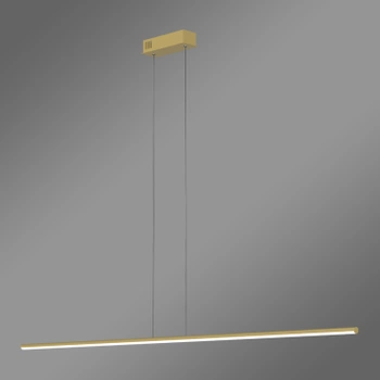 Moderne LED-Pendelleuchte Line 150 cm Gold 3000K mit Fernbedienung LEDesign