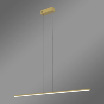 Moderne LED-Pendelleuchte LINE 120 cm Gold 4000K mit Fernbedienung LEDesign