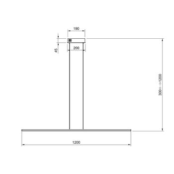 Lampa wisząca Led LINE 120 cm 4k złota baza