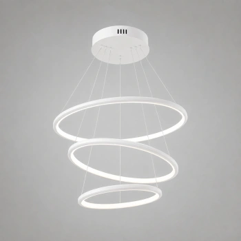 Moderne LED-Pendelleuchte Orbit No.3 50 cm Weiß 4000K mit Fernbedienung LEDesign