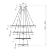 Moderne LED-Pendelleuchte Orbit No.4 100 cm Weiß – variable Lichtfarbe, Fernbedienung LEDesign