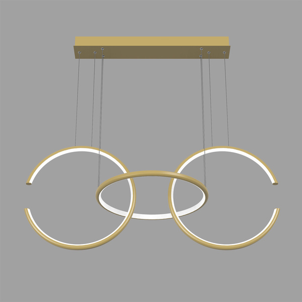 Moderne LED Pendelleuchte Celestial No 3  gold mit Tuya App 4000K LEDesign