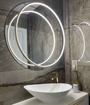 Moderne Pendelleuchte LED Moon 80 cm in Gold, neutrales Licht 4000K | LEDesign