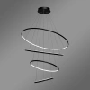 Moderne LED-Pendelleuchte Orbit No.4 100 cm Schwarz 4000K mit Tuya LEDesign