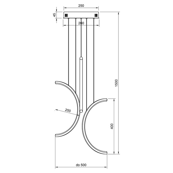 Moderne LED-Pendelleuchte Moon No.3 40 cm Weiß mit Fernbedienung 3000K–6000K LEDesign