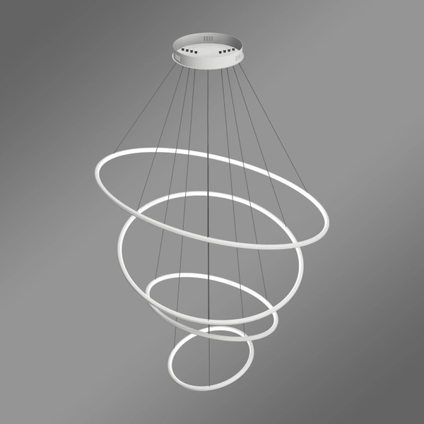 Moderne LED-Pendelleuchte Orbit No.4 100 cm Weiß – variable Lichtfarbe, Fernbedienung LEDesign