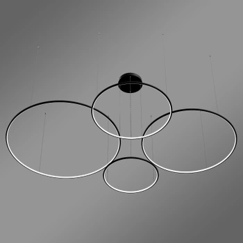 Moderne LED-Pendelleuchte Orbit S No.4 120 cm Satin Gold 3000K dimmbar LEDesign