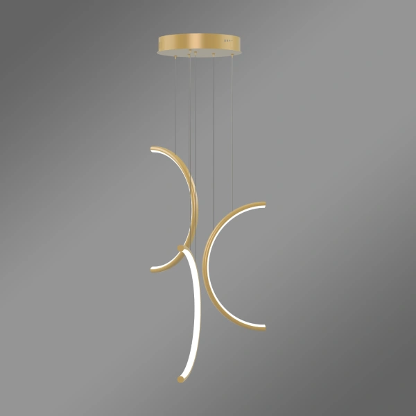 Moderne LED-Pendelleuchte Moon No.3 40 cm Gold mit Fernbedienung 3000K–6000K LEDesign