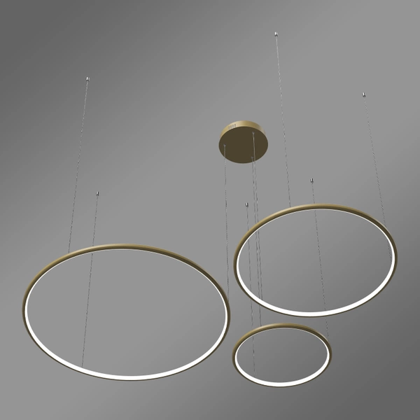 Moderne LED-Pendelleuchte Orbit S No.3 80 cm Gold 4000K mit Tuya LEDesign