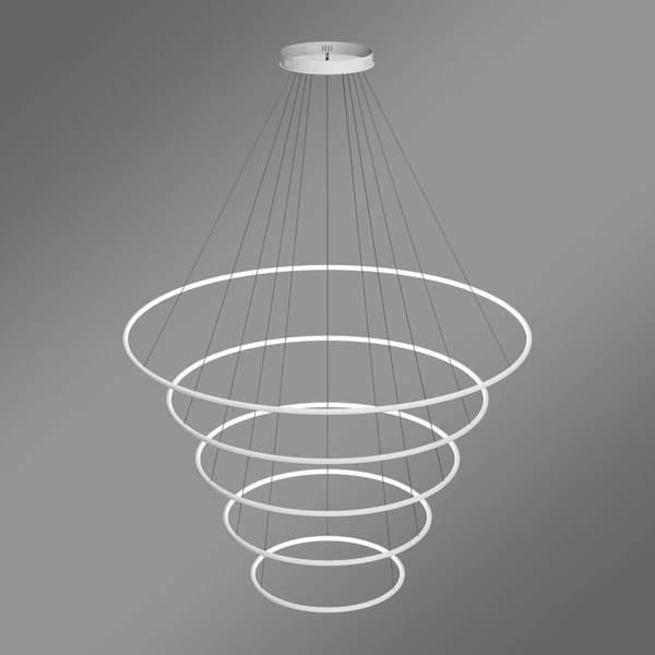 Moderne LED Pendelleuchte Orbit No.5 weiß 150 cm 4000K – mit Tuya LEDesign