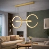 Moderne LED Pendelleuchte Celestial No 3  gold mit Fernbedienung 4000K LEDesign