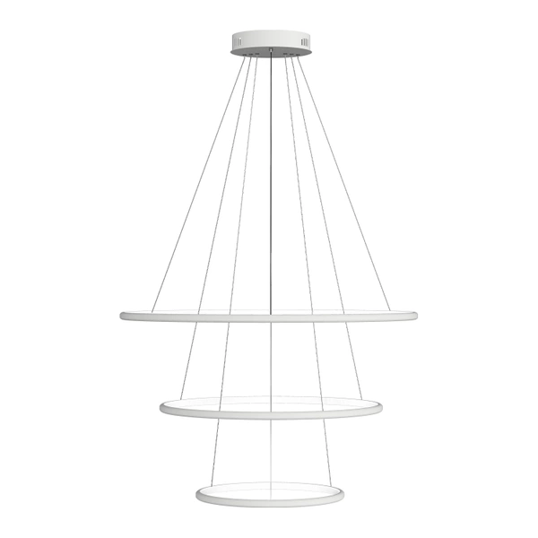 Moderne LED-Pendelleuchte Orbit No.3 80 cm Weiß 4000K mit Tuya LEDesign