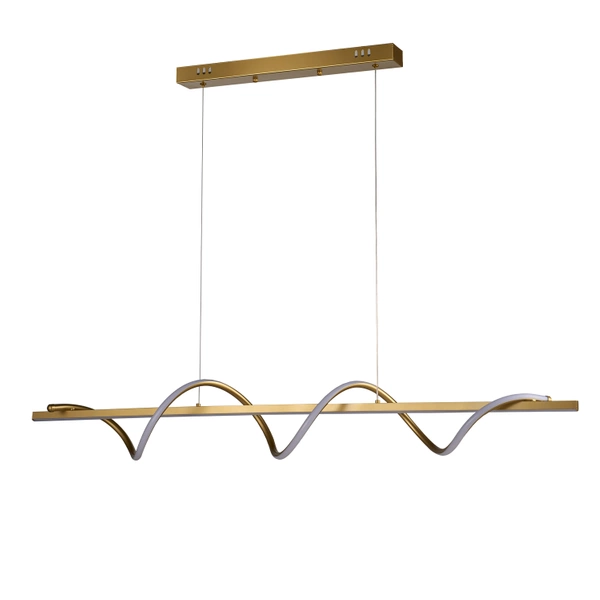 Moderne goldene LED-Pendelleuchte Golden Wave 100 cm