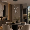 Moderne LED-Pendelleuchte Moon No.3 40 cm Schwarz mit Fernbedienung 3000K–6000K LEDesign