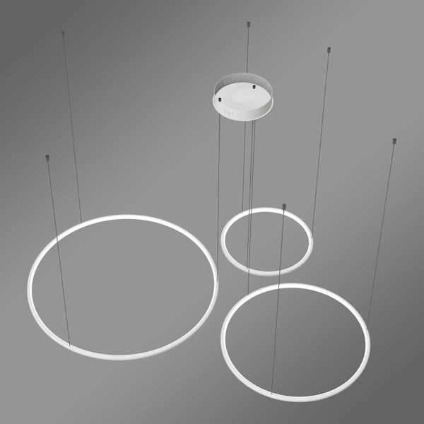 Moderne LED-Pendelleuchte Orbit S No.3 80 cm Weiß 4000K mit Fernbedienung LEDesign