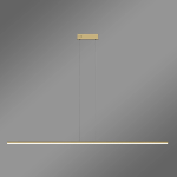 Moderne LED-Pendelleuchte Line 150 cm Gold 3000K dimmbar LEDesign
