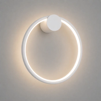 Moderne LED-Wandleuchte Moon 30 cm Weiß 4000K LEDesign