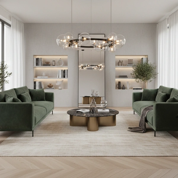 Moderne Glas Orbit Lampe mit Glaskugeln