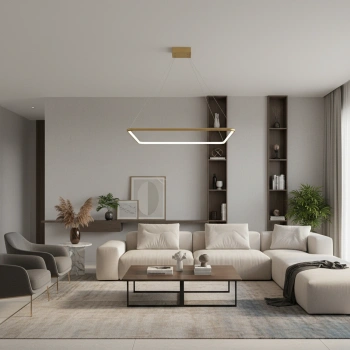 Pendelleuchte Led Quadrum No.1 100 cm Gold 3000K LEDesign