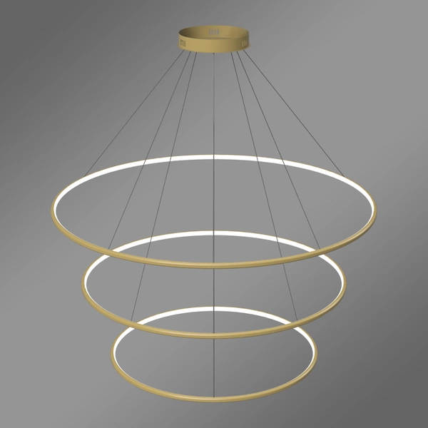 Moderne LED-Pendelleuchte Orbit No.3 120 cm Gold 3000K mit Tuya LEDesign