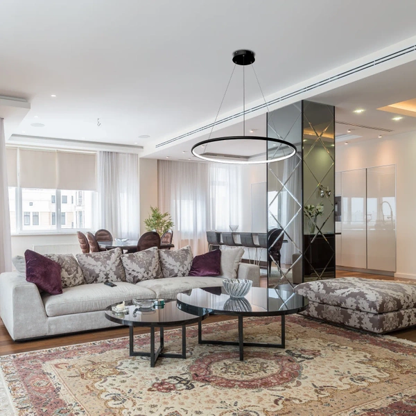 Moderne LED-Hängeleuchte Orbit No.1 80 cm Schwarz 4000K LEDesign