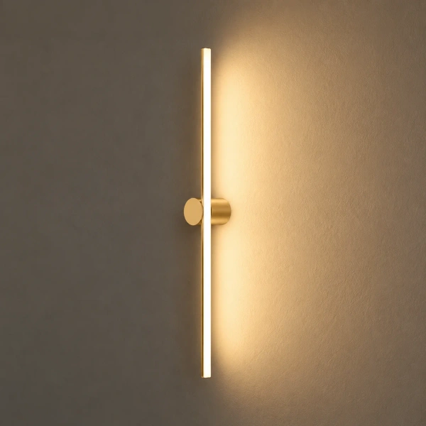 LED-Wandleuchte Line No.2 80 cm Gold 3000K LEDesign
