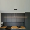 Moderne LED-Pendelleuchte Line 150 cm Schwarz 3000K LEDesign
