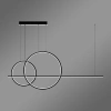 Moderne LED-Pendelleuchte Geometrik No.4 Schwarz 3000K mit Fernbedienung LEDesign