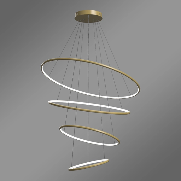 Moderne LED-Pendelleuchte Orbit No.4 Gold 100 cm 4000K mit Tuya LEDesign