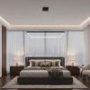Pendelleuchte Led Quadrum No.1 120 cm Schwarz 4000K mit Fernbedienung LEDesign