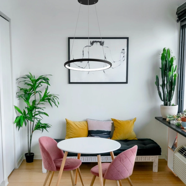 Moderne LED-Hängeleuchte Orbit No.1 40 cm Schwarz Smart 3000K LEDesign
