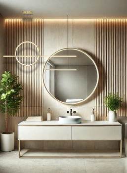 Moderne LED-Pendelleuchte Geometrik 2 40 cm Gold 3000K LEDesign