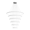 Moderne LED-Pendelleuchte Led Orbit No.6 150 cm Weiß 3000K mit Tuya LEDesign