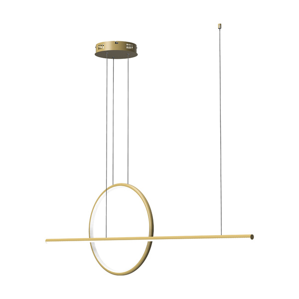 Moderne LED-Pendelleuchte Geometrik  2 40 cm Gold 4000K mit Fernbedienung LEDesign