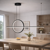 Moderne LED-Pendelleuchte Geometrik 2 40 cm Schwarz 4000K mit Tuya LEDesign