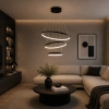 Moderne LED-Pendelleuchte Orbit No.3 50 cm Schwarz 4000K LEDesign