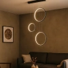 Moderne LED-Pendelleuchte Moon No.3 Schwarz 4000K mit Fernbedienung LEDesign