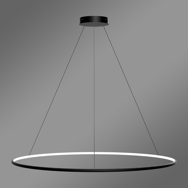 Moderne LED-Hängeleuchte Orbit No.1 120 cm Schwarz 3000K mit Fernbedienung LEDesign