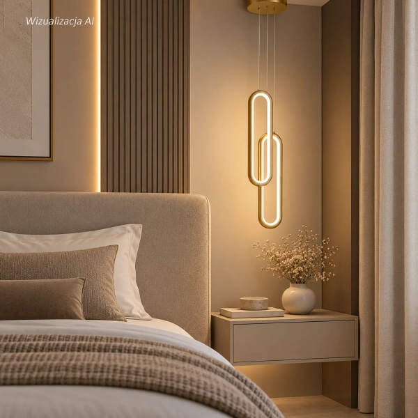 Moderne LED-Pendelleuchte Led Ellipse No.2 Gold 4000K LEDesign