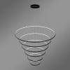 Moderne LED-Pendelleuchte Orbit No.6 150 cm Schwarz 3000K mit Tuya LEDesign